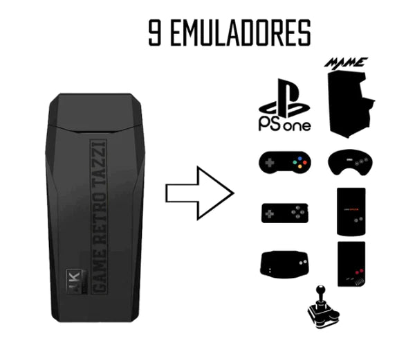 Videogame Retro Tazzi ORIGINAL 10.000 Jogos 4K + 2 Controles de Brinde